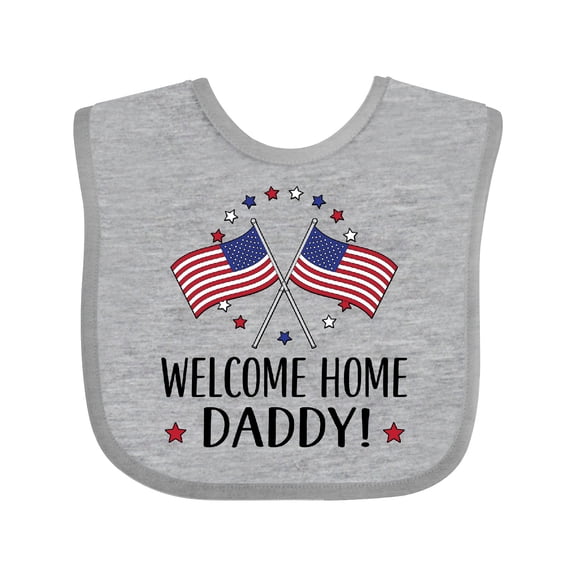 Inktastic Military Homecoming Welcome Home Daddy Boys or Girls Baby Bib