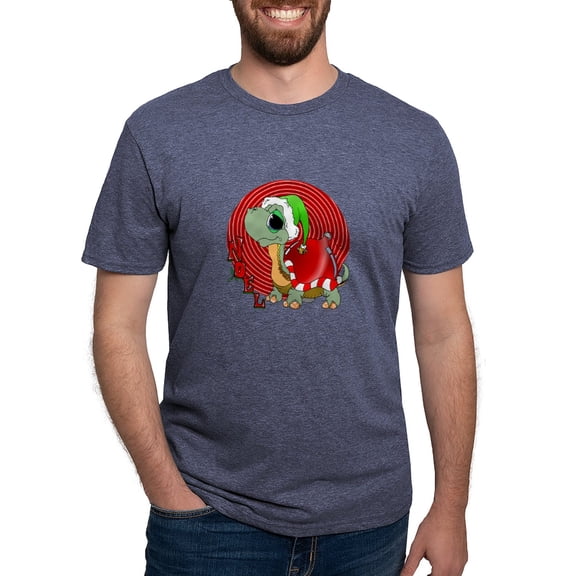 CafePress - Noel Turtle Mens Tri Blend T Shirt - Mens Tri-blend T-Shirt