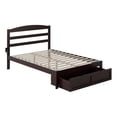 thumbnail image 2 of Warren Solid Wood Platform Bed with Foot Drawer Full in Espresso, 2 of 15