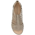 thumbnail image 5 of Journee Womens Delilah Gladiator Sliver Wedge Sandals, Widths Available, 5 of 10