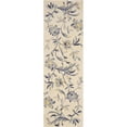 thumbnail image 1 of HomeRoots 352816 2 ft. 6 in. x 8 ft. Runner Wool Ivory & Blue Area Rug, 1 of 1