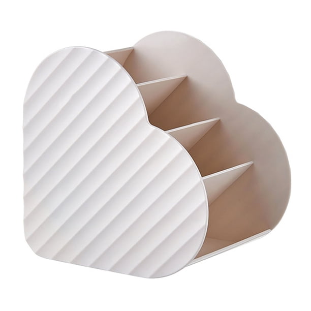 Organizador de maquillaje, organizador de maquillaje en forma de corazón, organizador de brochas de maquillaje con forma de amor, organizador de cosméticos en forma de corazón, tecnología innovadora