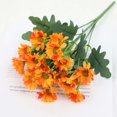 thumbnail image 5 of HUISZJ 5 Bundles Artificial Mums Fake Daisy Flowers For Home Wedding Decor Festival Supplies （Orange）, 5 of 10