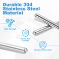 thumbnail image 4 of Uxcell 304 Stainless Steel Dowel Pins, Round Head Flat Chamfered End Metal Dowel Pins for Furniture 20 3x28 mm, 4 of 7