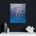 thumbnail image 4 of JEUXUS  Paintings, Abstract Wall Art Thick Textured Blue Flowers Canvas Wall Art Modern Decoration Floral Canvas Wall Art, 4 of 4