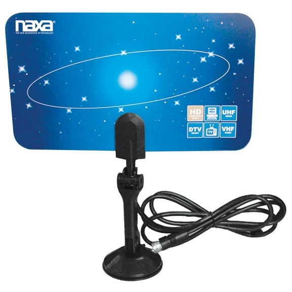 Naxa Electronics NAA-306 Ultra-Thin Flat Panel Style High Powered Antenna Suitable for HDTV and ATSC Digital Television