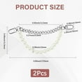thumbnail image 2 of 2 pc 2Pcs Pearl Tassel Shoelace Charms Shoe Chain Charm Decorations Clips Shoe Jewelry with Swivel Clasps Curb Chain for Women Sneakers Casual Shoes Bag Clothes Keychain DIY Crafts, 2 of 6