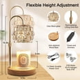 thumbnail image 5 of Candle Warmer Lamp with Timer Adjustable - Height Candle Warmer, Dimmer,  Glass Wax Melting Lamps for  Decor, for Candles in Jars with 2 Bulbs, 5 of 6