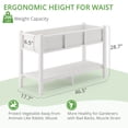 thumbnail image 6 of Carolayne Vertical Planter Stand with Shelf, Outdoor Raised Garden Bed for Garden, White, 6 of 8