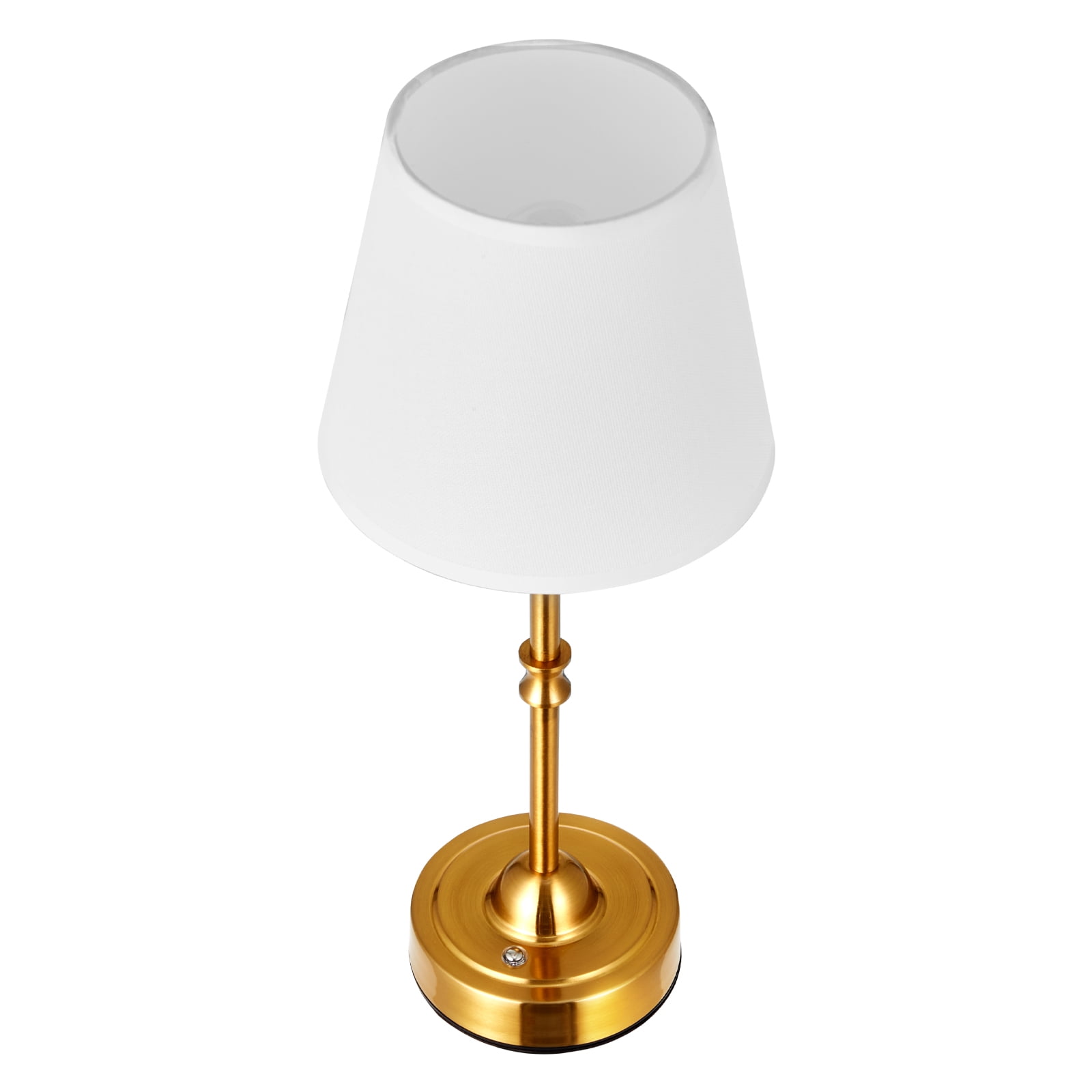 KFFKFF Cordless Table Lamp, 2-Pack, Rechargeable 5200mAh Battery, Adjustable 3-Level Brightness, Fabric Shade, 2700-3000K Warm Light, Ideal for Restaurants, Bedrooms, Bars, Gold Finish