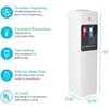 "Avalon A1WATERCOOLER A1 Top Loading Cooler Dispenser, Hot & Cold Water, Child Safety Lock, Innovative Slim Design, Holds 3 or 5 Gallon Bottles-UL/Energy Star Approved, White"