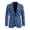 Candy Cane Snowflake, variant on Golf Patchwork Business Suit Jacket with One Button, Single Breasted Polyester Coat for Men's Casual Office Wear