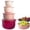 Red, variant on Set of 4 Mixing Bowls Set with Leakproof Silicone Lids, Nesting Salad Bowls for Prepping, Mixing, Serving, Baking for Kitchen Storage, Wide and Deep Nesting Plastic Small Mixing Bowl Set with Lids