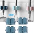 thumbnail image 1 of Delaman Mop Rack, 7Pcs Colgante Mop Rack Clip de Pasta sin Costuras Gancho de baño Escoba Gancho sin punzonar Accesorios de Limpieza para el hogar(Azul Oscuro), 1 of 5