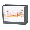 thumbnail image 1 of Portalápices 2024, calendario de escritorio, caja de almacenamiento de pie, estuche para lápices de papelería, porta de escritorio para lápices gris perfecl Portalápices con calendario de escritorio, 1 of 8