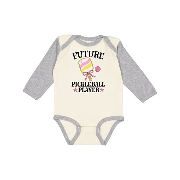 Inktastic Future Pickleball Player Girls Girls Long Sleeve Baby Bodysuit