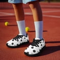 thumbnail image 7 of Chririnla Black Golf Ball Shoes Big Kid Mesh Sneaker Adjustable Strap Slip on Athletic Running Walking Shoe Boys Girls Lightweight Slip on Trainer 1, 7 of 7