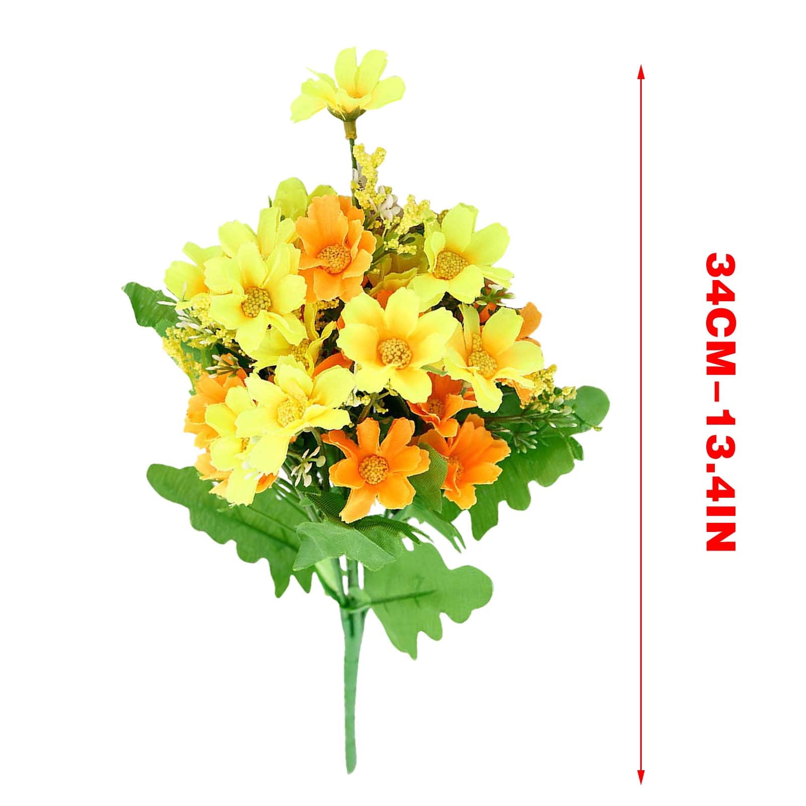 JoyMoreHome 28 Bundles Artificial Flowers for Outdoors Decorations, Fake Flowers Artificial Plants Outdoor, Colorful Daisy Eucalyptus for Garden Patio Porch Home Indoor Outdoor Decor