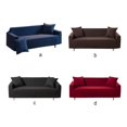 thumbnail image 4 of Sofa Covers Lounge Simple Style Slipcover Corn Plaid Solid Color Full Cover Furniture Elastic Protector for Living Room Wine Red, 4 of 6