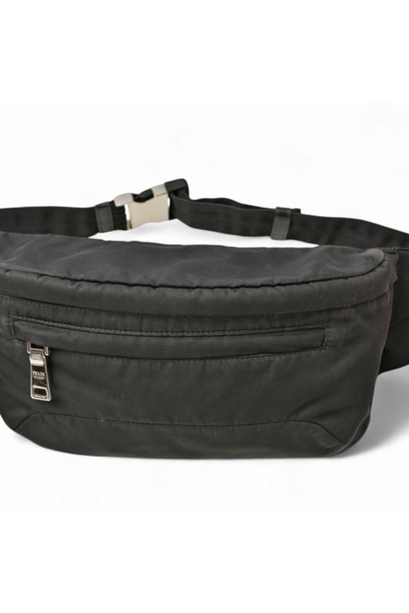 Pre-Owned Prada Waist Bag, Pouch, Body PRADA Nylon NERO Black 2VL008, Men's/Women's (Good)