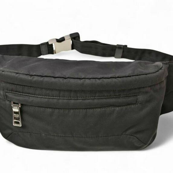 Pre-Owned Prada Waist Bag, Pouch, Body PRADA Nylon NERO Black 2VL008, Men's/Women's (Good)