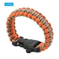 thumbnail image 3 of Uxcell Survival Paracord Bracelets, 2 Pack Braided Paracord Bracelet, Orange, Khaki, 3 of 5