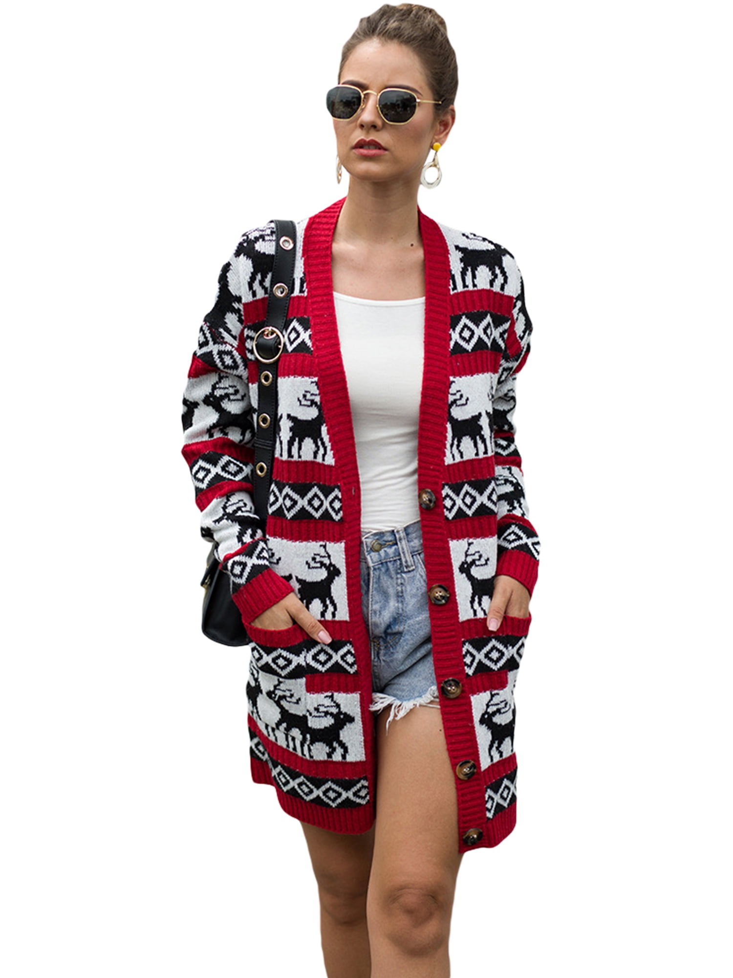 christmas long cardigan