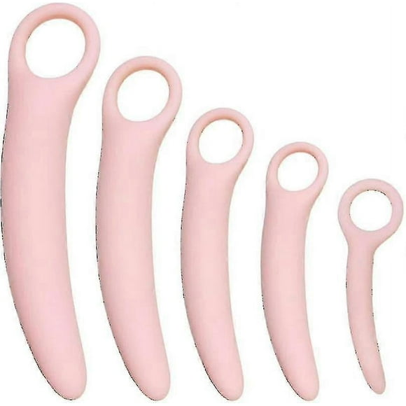 QoQiu 5-Pack Silicone Pelvic Floor Muscle Dilator Trainer SetPelvic Wand Massager for WomenPelvic Floor Muscle Trainer, Pelvic Floor Strengthening Yal