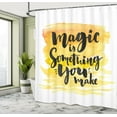 thumbnail image 5 of Ambesonne Inspirational Shower Curtain, Motivating Words, 69"Wx75"L, Yellow Black, 5 of 5