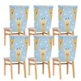 thumbnail image 6 of Decorative Chair Back Cover One Size x2 Chair Cover Dining Chair Slipcovers Chair Back Decoration Festival Chair Decoration Cute Pretty Cartoon Giraffe, 6 of 6