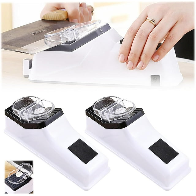HUGFEGWE Electric Knife Sharpener,USB Adjustable For Kitchen Knives Tool,Electric Clipper Sharpener With Protective Cover,for Quick Sharpening & Polishing with Protective Cover (2pcs) CJB91-12744