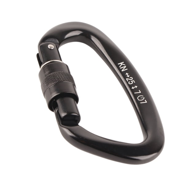 Mosquetón D Clip De Mosquetón aleación De Aluminio Bloqueo Automático Anillo En D Resistente Caribeener Para Escalar Camping