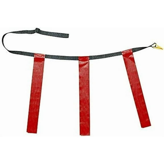 Champion Sports Quick Release Triple Flag Football Set - Youth White Belt - 25"L-31"W - Red Flag