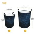 thumbnail image 5 of Bingfone Blue Glitter Retro Waterproof Foldable Laundry Hamper Bucket With Handles For Storage Bin,Clothes Hamper (Small), 5 of 8