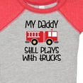 thumbnail image 4 of Inktastic Firefighter Daddy Plays with Trucks Boys or Girls Baby Bodysuit, 4 of 5