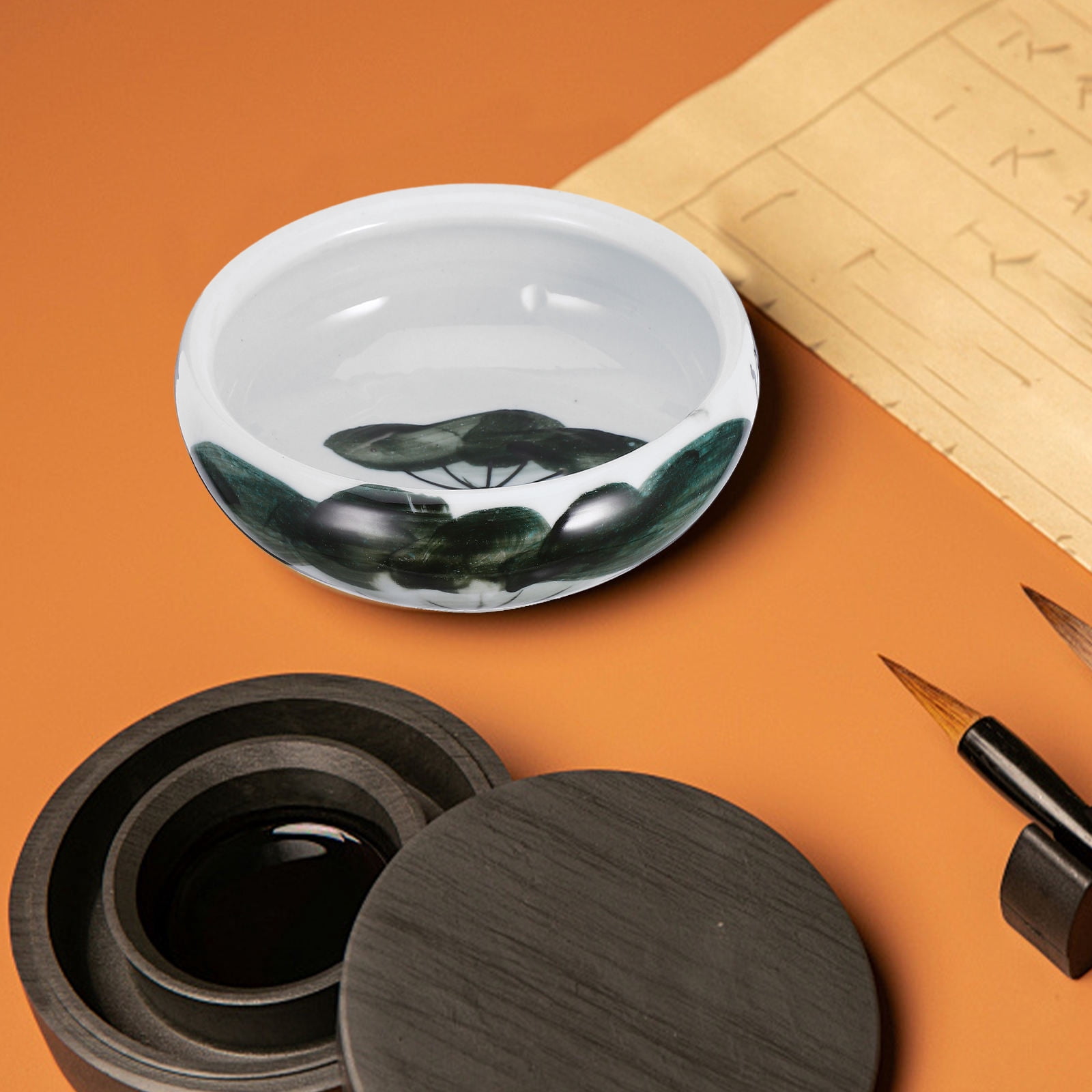 MLINS Brush Pen with Ink Dish - Versatile, Design for Artistic Writing and Drawing