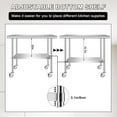 thumbnail image 6 of Jacgood Stainless Steel Work Table w/ Wheels |36x24inch | Food Prep NSF | Utility Work Station ,Adjustable Undershelf,Easy to Install, 6 of 8