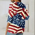 thumbnail image 4 of 4th of July Summer Savings Clearance! LADIGASU Womens Tops Henley Neck Buttons Sexy Shirts Short Sleeve Dressy Blouses 2024 Geometric Print Pullover Clothes, 4 of 6