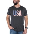thumbnail image 4 of Distressed USA Flag Shirt for Women, Men, Youth and Toddler Boys and Girls Matching 4th of July Tee Dark Gray Heather Shirt Adult Medium, 4 of 4