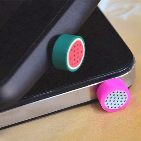OUNONA 10Pcs Mobile Phone Dust Cap Fruit Shape Plastic Dust Plug for Phone Accessories and Daily Use