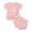 Pink, variant on Cute Solid Cotton Ribbed 2-Piece Toddler Kids Tracksuit Set, Short Sleeve Top & Elastic Waist Pants, Gender-Neutral Sleepwear Outfit for Boys and Girls
