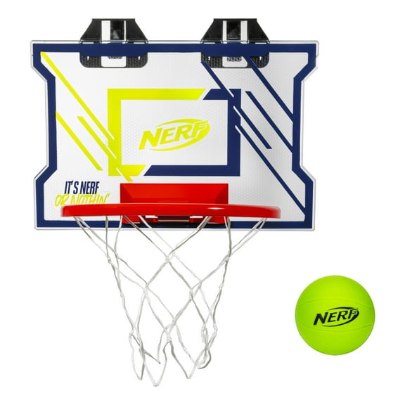 NERFOOP Elite over The Door Mini Basketball Set with Foam Ball Wall Mounted Backboard for Indoor and Outdoor Use 1 Pack