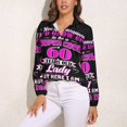 thumbnail image 3 of 60 Year Old Lady Funny 60th Birthday Long Sleeve Blouse Woman Streetwear Casual Shirts Summer Oversize Woman Streetwear Clothing Birthday Present, 3 of 7