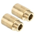 thumbnail image 1 of Shower Head Extension Arm, 2 Pack Brass G1/2 Male to Female Thread 41mm Length Pipe Fitting Shower Head Extender, 1 of 5