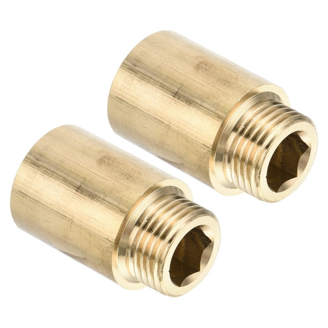 Shower Head Extension Arm, 2 Pack Brass G1/2 Male to Female Thread 41mm Length Pipe Fitting Shower Head Extender