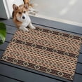thumbnail image 3 of 2x3 Ft Entryway Area Rug, Brown Geometric Kitchen Rug Runner Washable Floor Mat, Southwestern Ethnic Vintage Non Slip Indoor Door Mat Throw Carpet for Bathroom Living Room Bedroom, 3 of 8