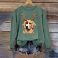 thumbnail image 6 of yoeyez Christmas T Shirts Women Xmas Cute Pet Print Pullover Tops Crewneck Lightweight Long Sleeve Sweatshirt Winter Holiday Tunics, 6 of 6
