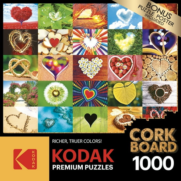 RoseArt Kodak 1000 Piece Cork Love Is Everywhere II Interlocking Jigsaw Puzzle