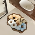 thumbnail image 5 of 3D Floral Diatomaceous Earth Bath Mat - Ultra Absorbent & Quick-Drying Floor Mat, Non- Bathroom Rug with Realistic Flower Design, Soft Plush Surface for Bedroom, Vanity, Entryway & Kitchen Decor, 5 of 5