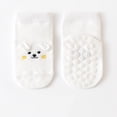 thumbnail image 2 of Huowey Girls Socks Soft Breathable Cartoon Print Striped Slipper Socks Grips Anti Skid Comfortable First Walking Ankle Socks Comfy Anti- Crew Socks,White,0-1 Years, 2 of 7